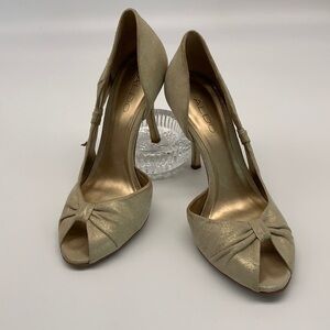 Aldo Sparkly Gold Dressy  Peep Toe Heel's